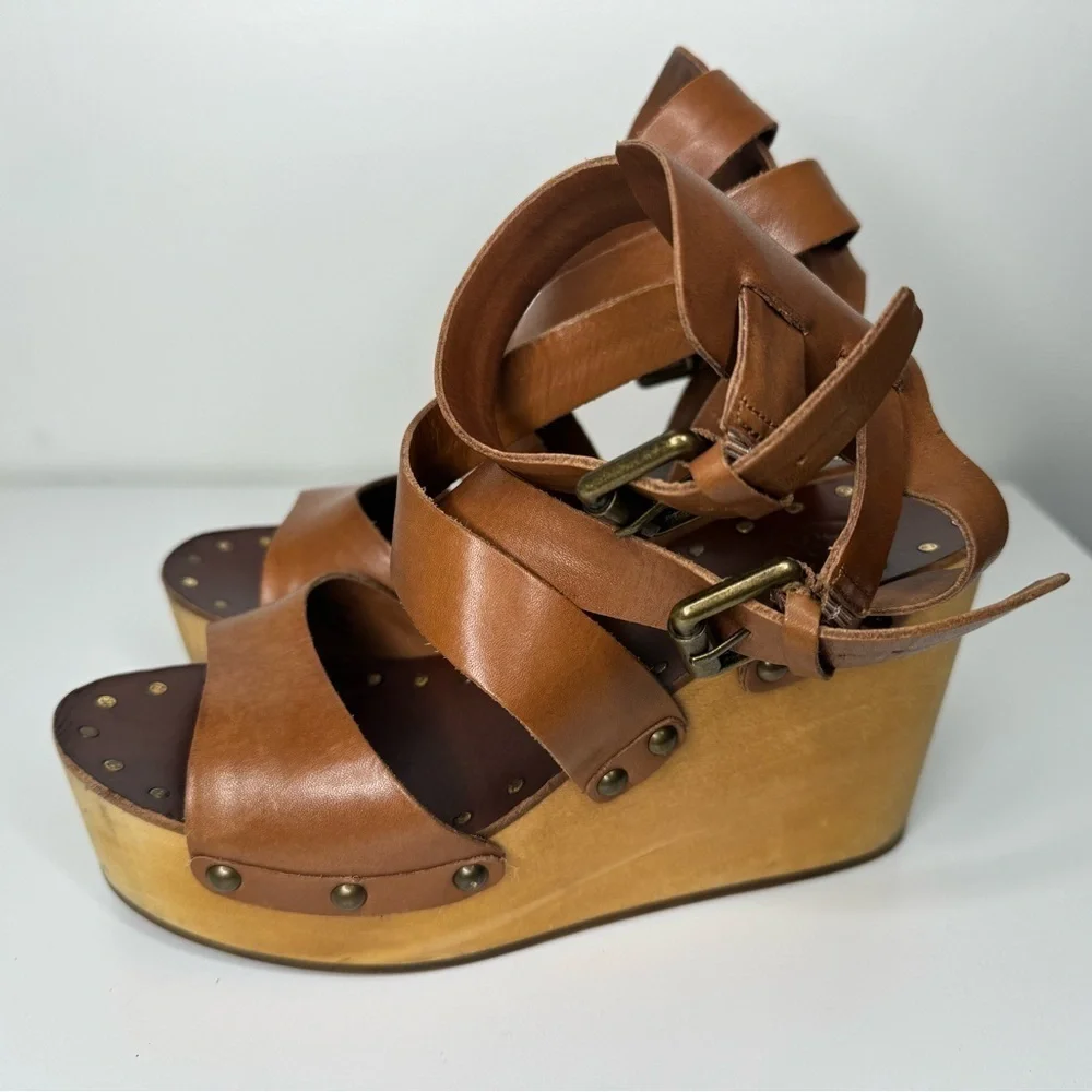 ASH Wedge-Strappy Ankle Platform Sandals - Size 39